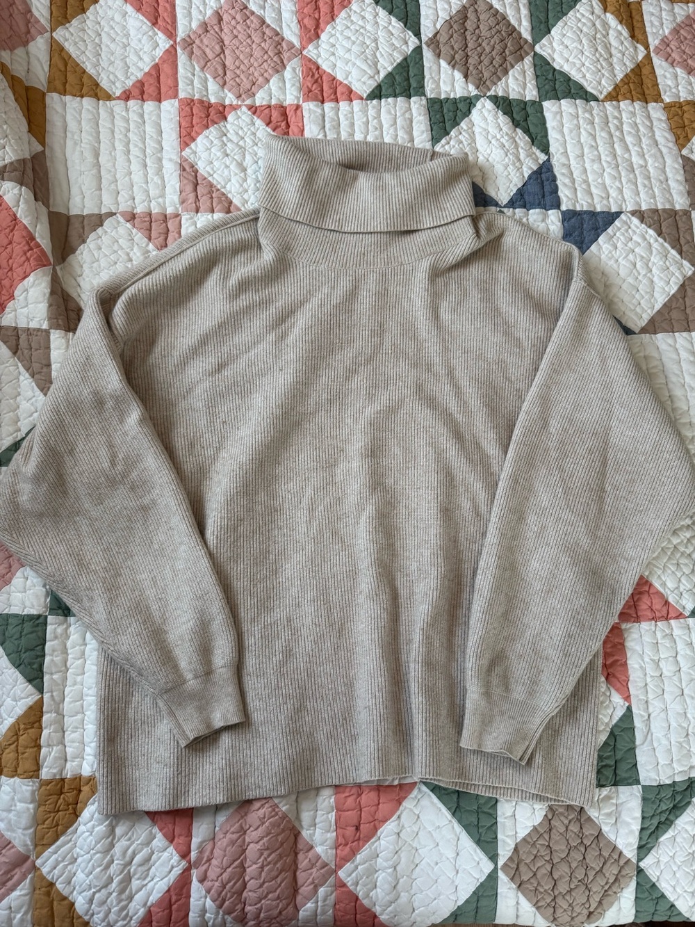 Free People Softly Structured beige sweater